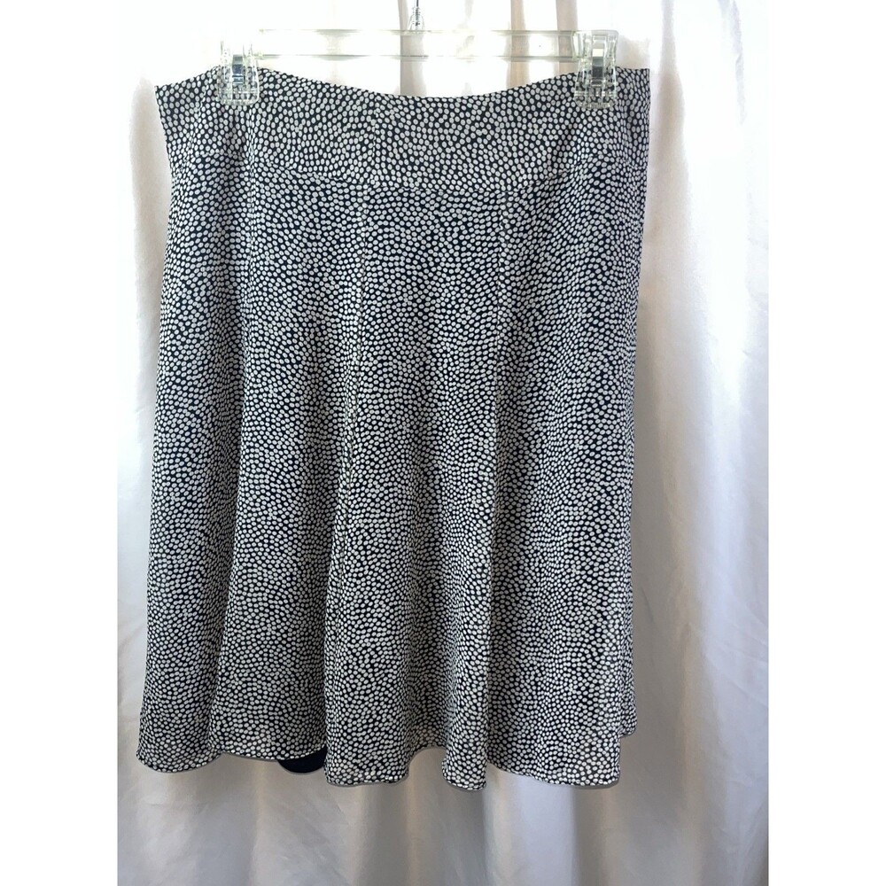 Liz & Co Women’s Abstract Polka Dot A-line Knee Length Skirt Size 8 Flowy - Picture 1 of 6